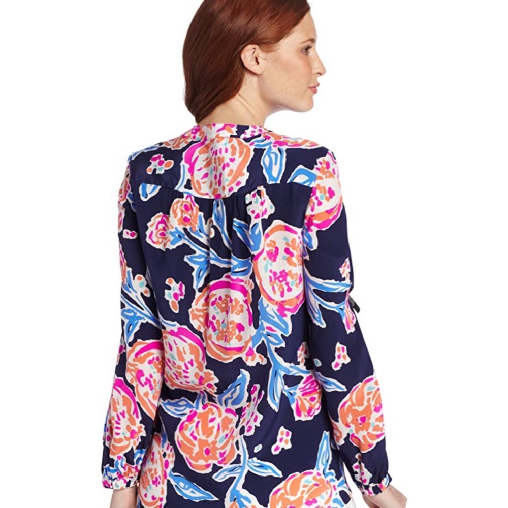 Lilly Pulitzer Alexandra top in pom pom print - Picture 2 of 5